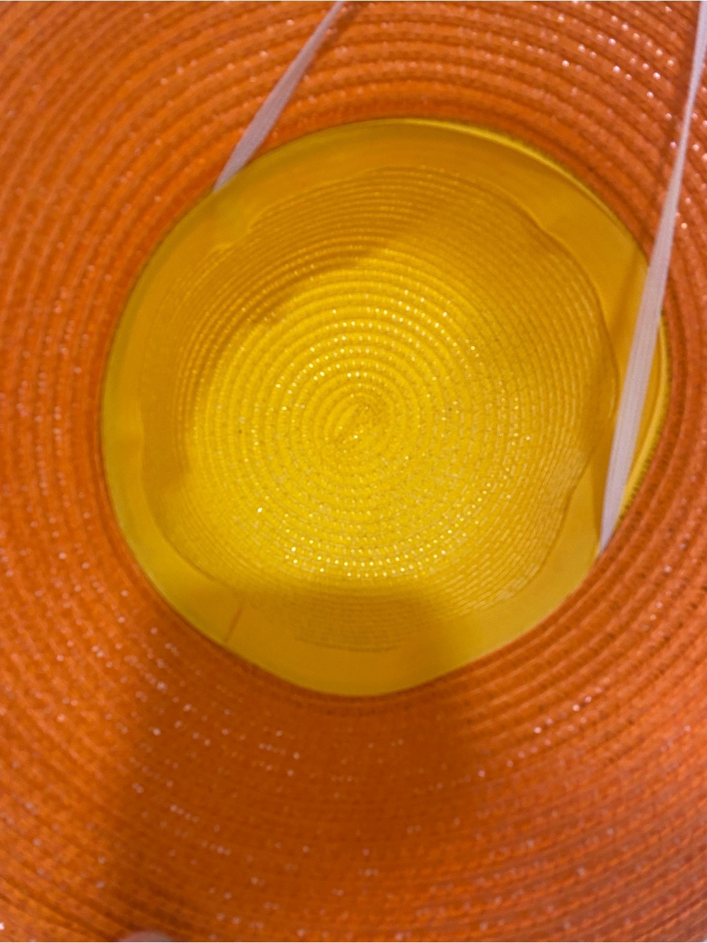 Yellow and Orange Floral Straw Sun Hat - Picture 6 of 7